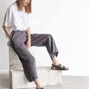 Loose 100% linen pants